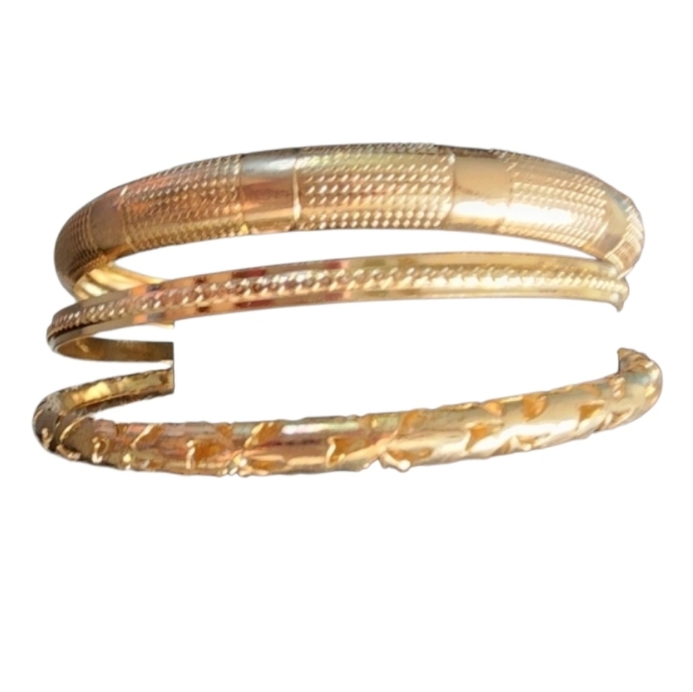 Elegant Goldtone Bangle Bracelets